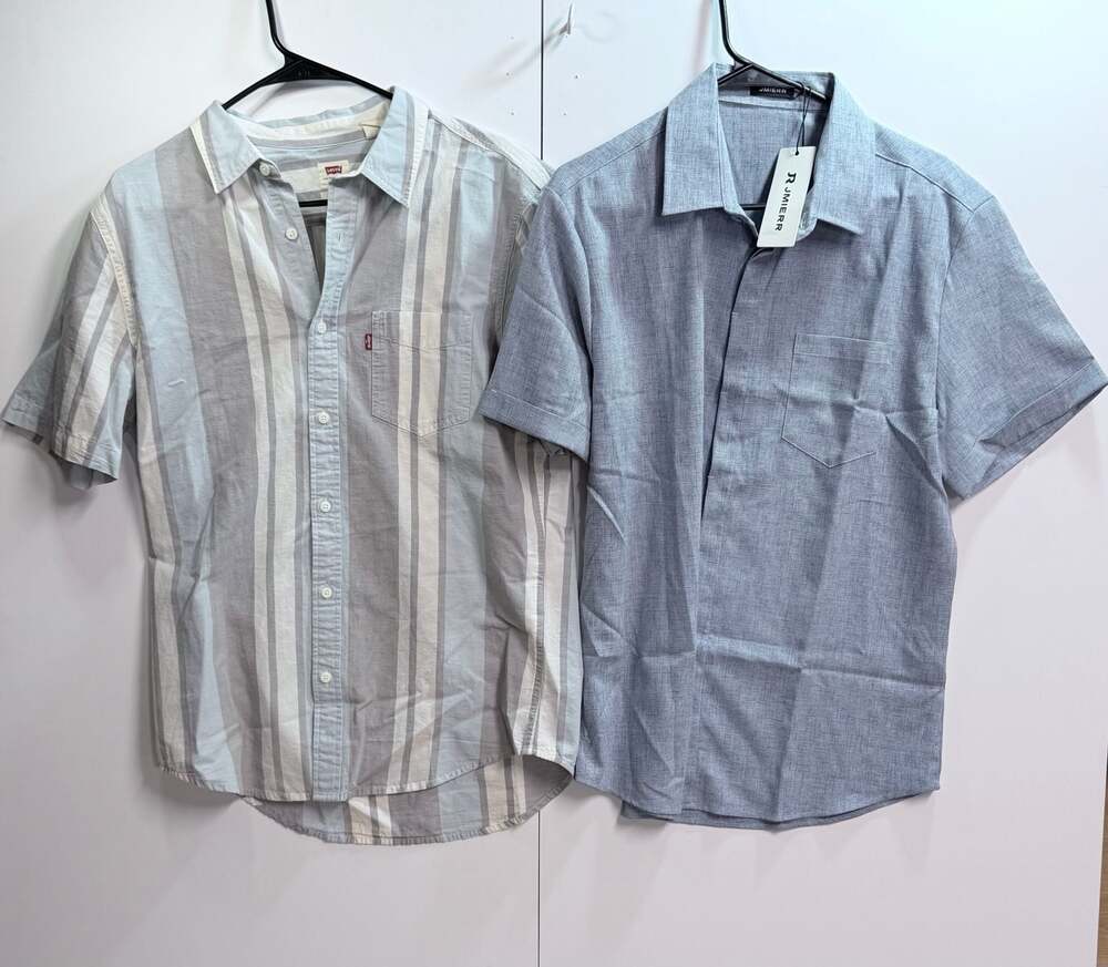 JMIERR and Levi's Men's Short Sleeve Button Down Shirt Bundle